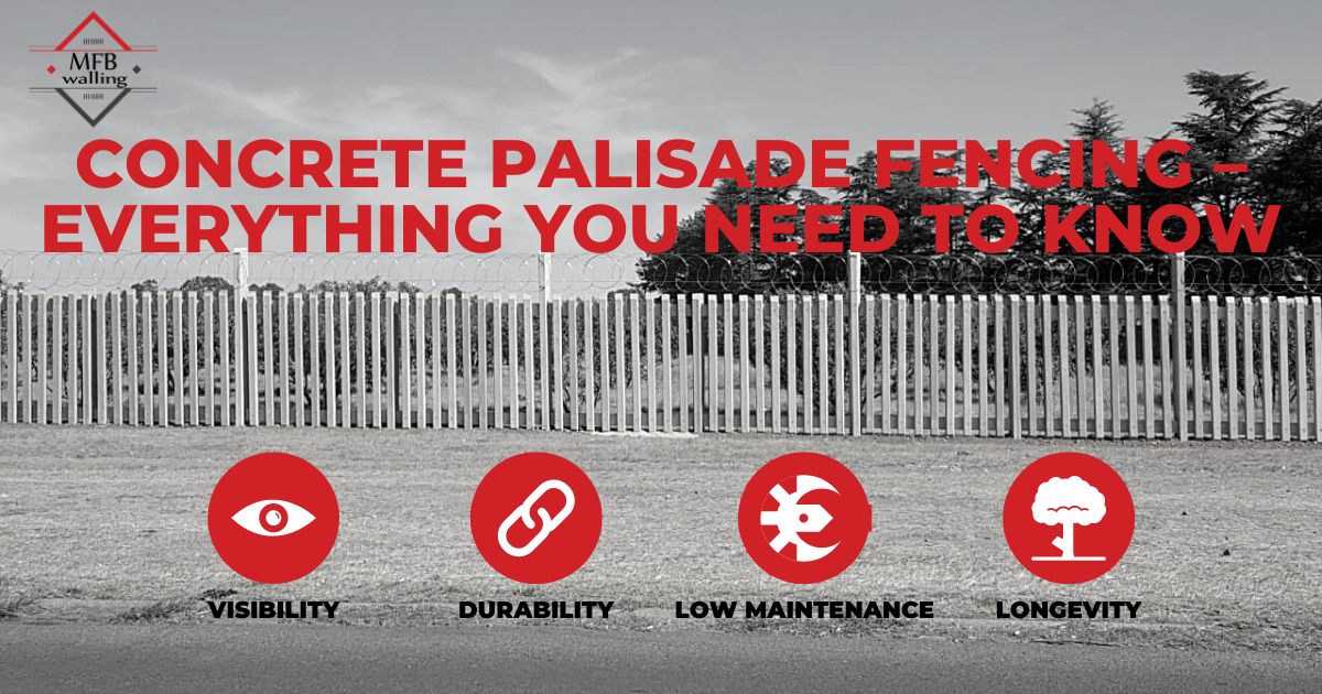Concrete Palisade Fencing