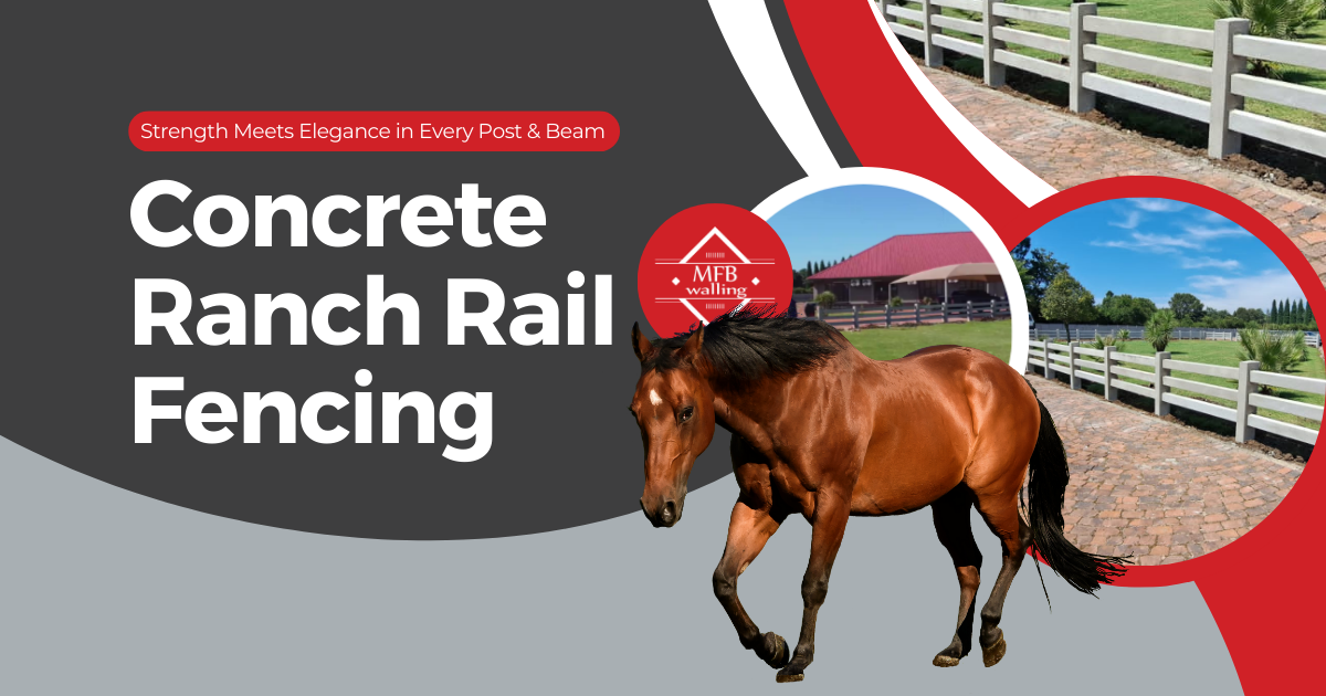 MFB Walling Article_Strenght and Elegance_Ranch Rail Fencing Value For Money_Precast Concrete Walling